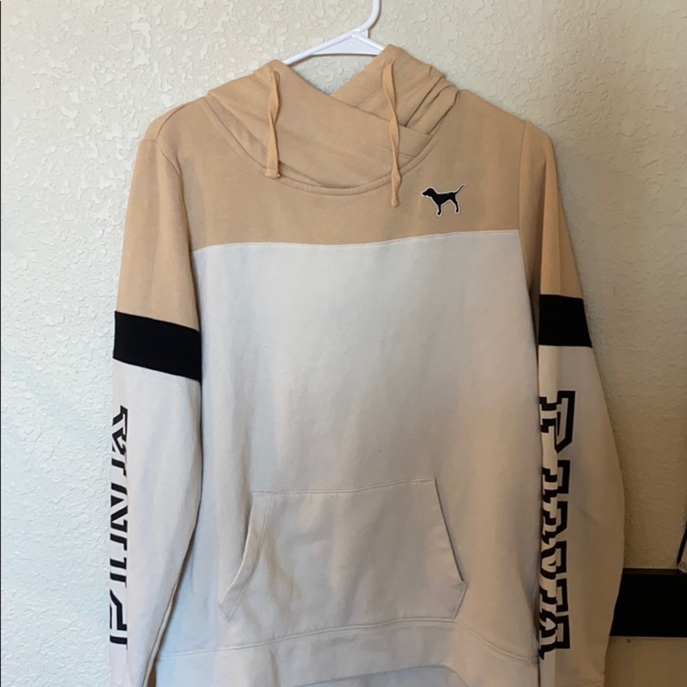 PINK HIGH NECK HOODIE